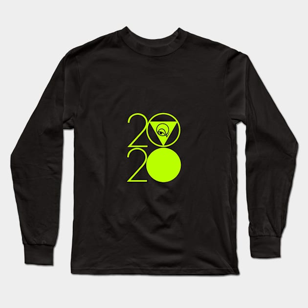 V2020-20OVER20-LIME Long Sleeve T-Shirt by VISION2020